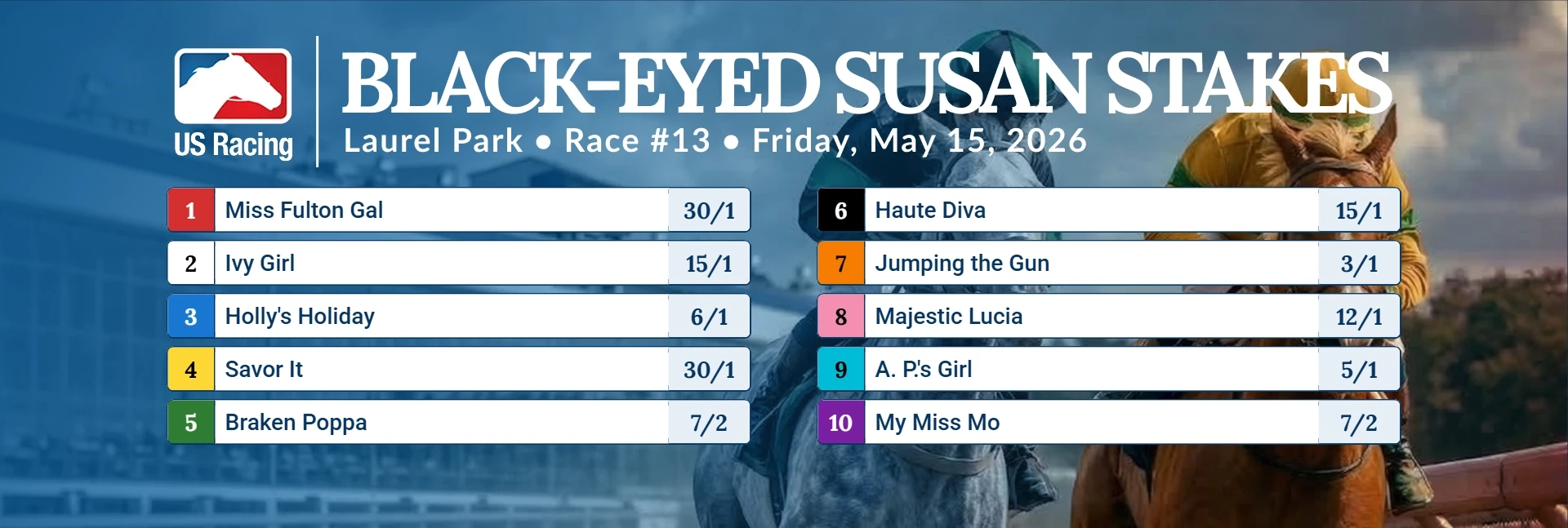 2026 Black-Eyed Susan Stakes Odds